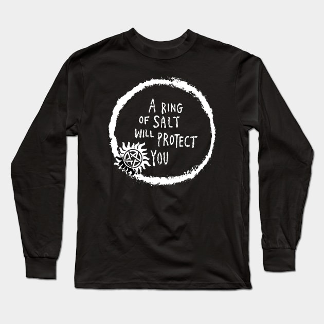 "A ring of SALT will protect you" - SPN "Supernatural" Long Sleeve T-Shirt by SALENTOmadness